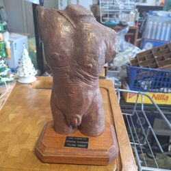 "TILTED TORSO" CLAY SCULPTURE 