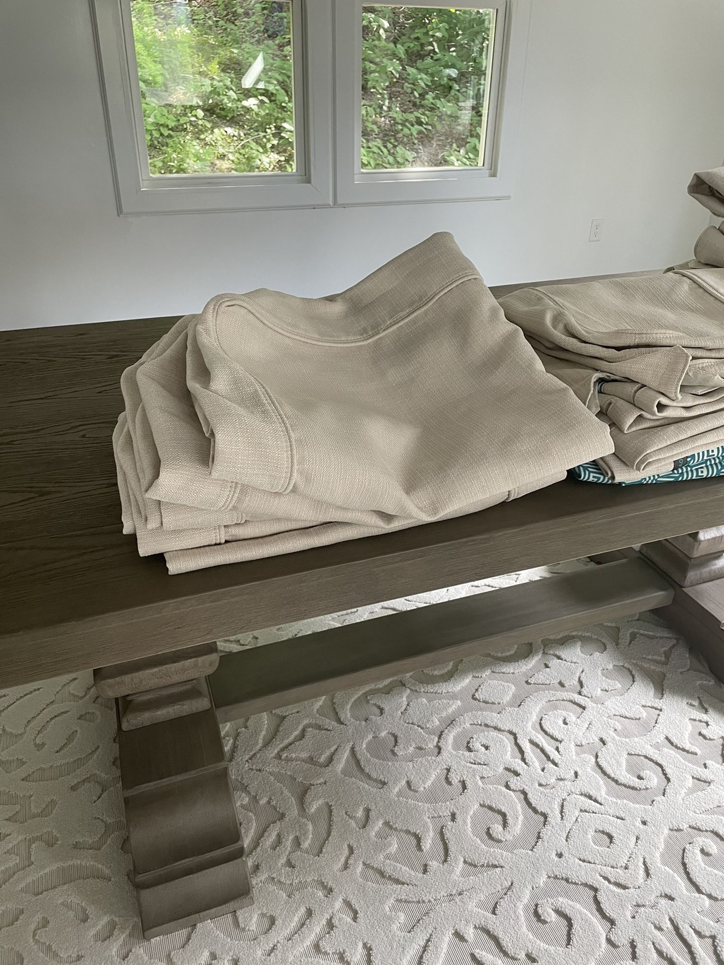 Lovesac Sacational Seashell Polylinen Covers