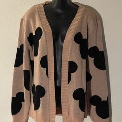 MICKEY PATTERN KNIT CARDIGAN /SWEATER 