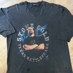 Vintage Distressed Stone Cold Steve Austin 3/4 Sleeve Shirt  