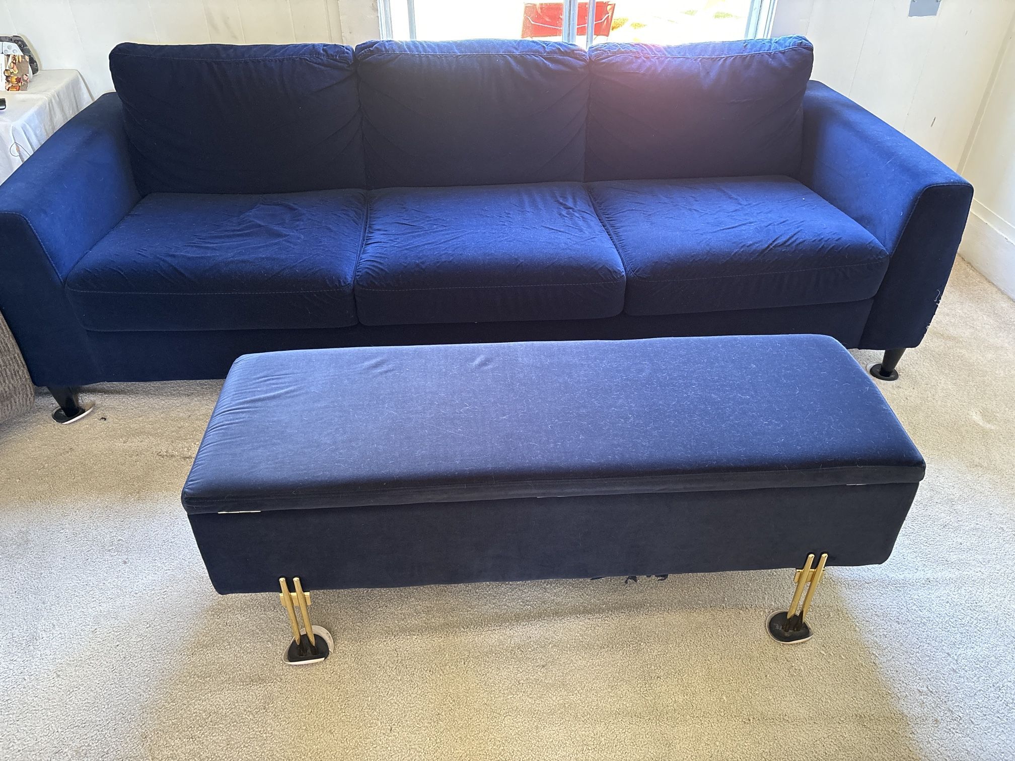 Palliser Couch From mum’s place & Storage Ottoman
