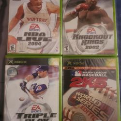 4 Brand New Factory Sealed Sports Games for Original Xbox 