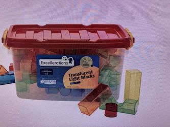 Toy Excellerations translucent light blocks set of 100 Brand new Never Open