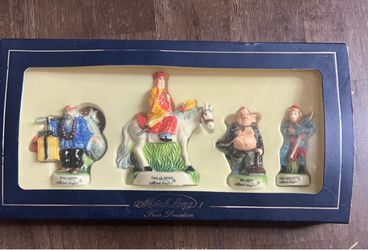 Minh Long I Fine Porcelain, Journey to the West Figurines, Monkey King Tang Seng Pigsy Sandy, Chinese Mythology Collectible, Miniature Porcelain Set