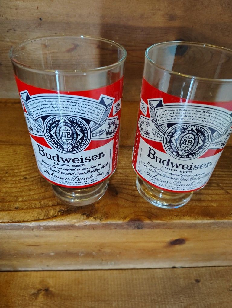 Budweiser Glasses 