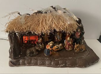 Fiber Optic Nativity Set / Nacimiento De Nino Dios Con Luces