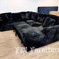 New Black Sectional 