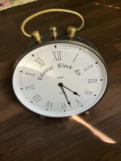 Colonial Clock Co. Brass Alarm Clock