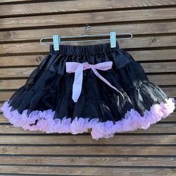 Little Girls Black And pink tutu / Petticoat  / Halloween Tutu