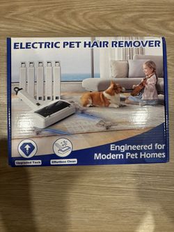 Pet Hair Remover for Carpet, Reusable Pet Hair Remover, 44 Inch Adjustable Handle, Electric Dog Cat Hair Removal Tool for Couch, Carpet  Thoughtful De
