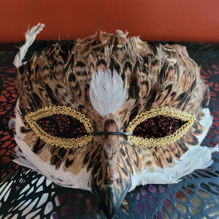 Masquerade Feathered Hawk Mask