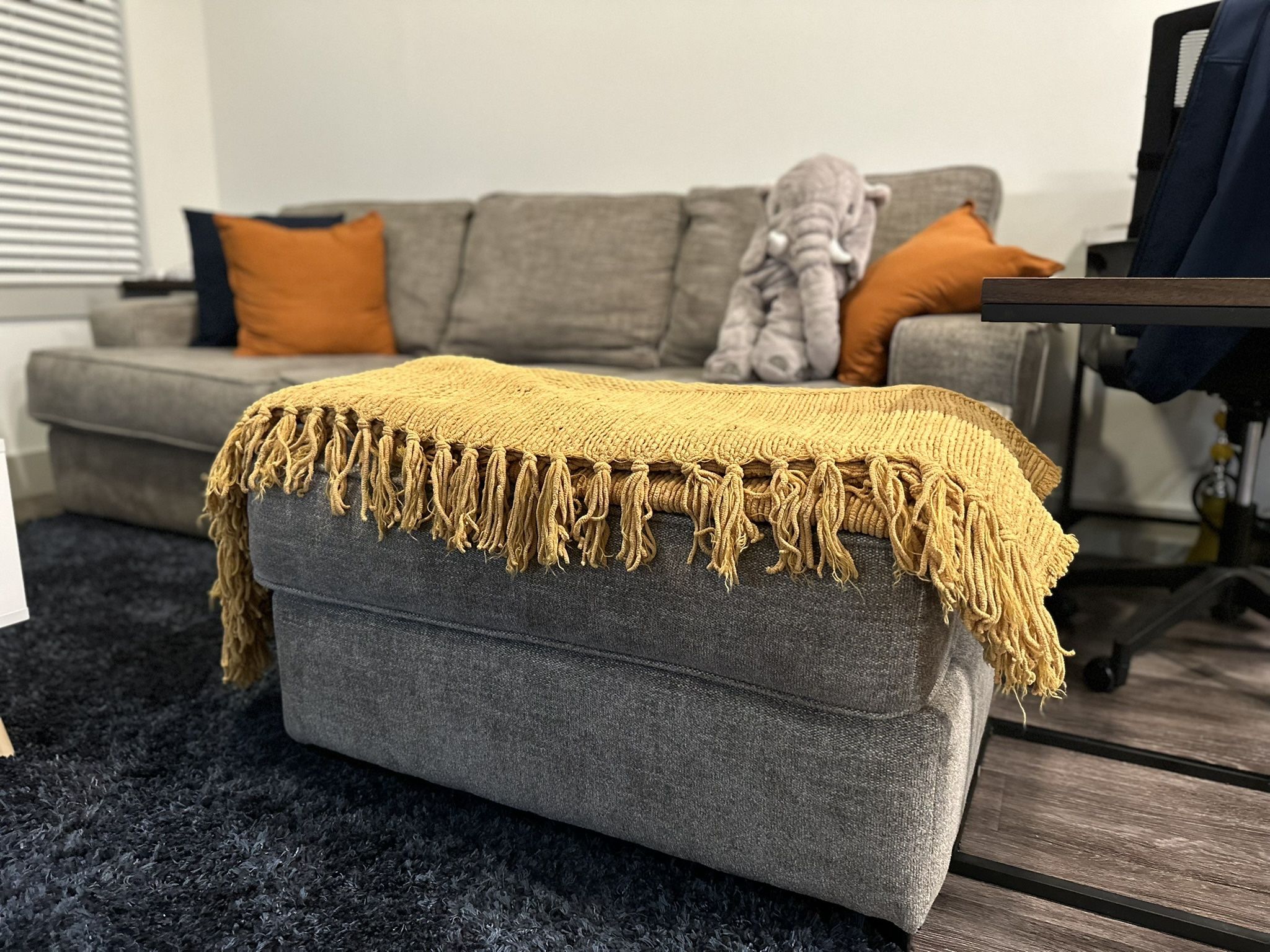 Grey 3-Seater Couch with Chaise – Comfortable & Stylish