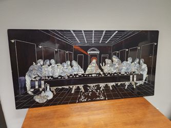 Black Lacquer, Mother Of Pearl Inlaid, Wall Decor 