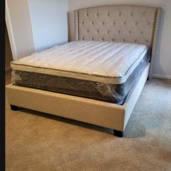 Queen Bed Frame With Mattress