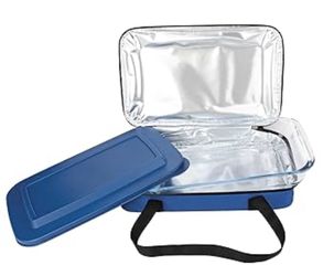 NEW Le Regalo Glass Casserole Insulated Carry Bag 3 Quart Microwave Oven Freezer Safe