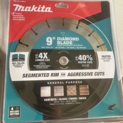 Makita 9in Diamond Blade, Segmented, General Purpose