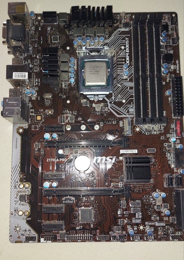 I5 6500 Cpu With MSI Z170 a Pro Motherboard