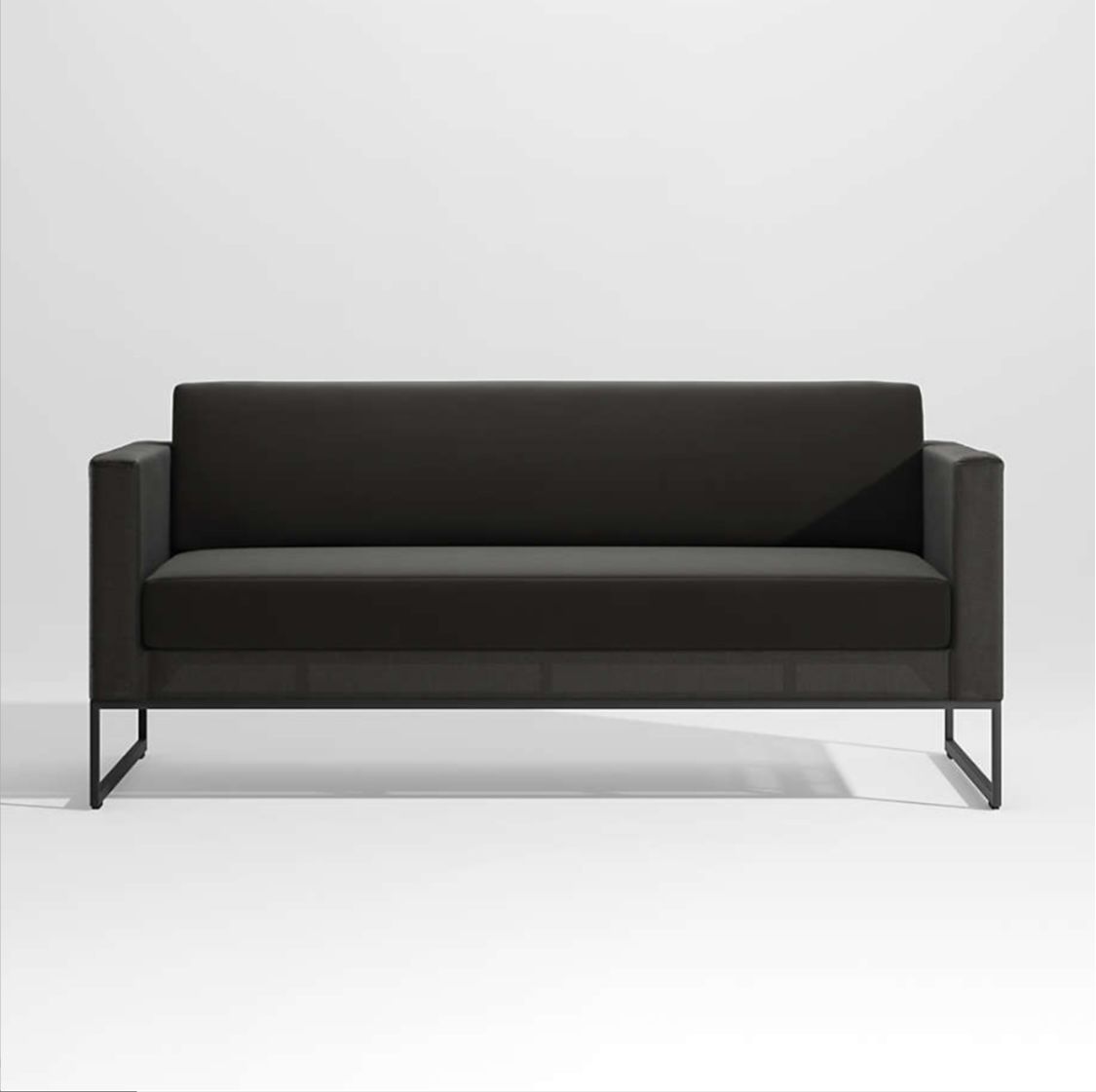 CRATE & BARREL DUNE BLACK SOFA