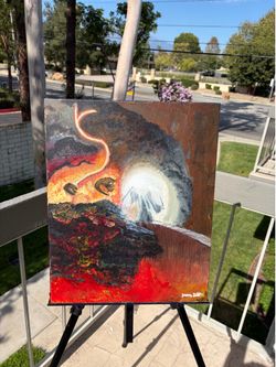 Lord of the Rings inspired acrylic painting