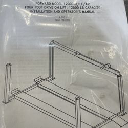 4 Post Car Truck Lift With Lift Jack 12000 Lb