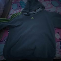 Adidas neon stripped hoodie