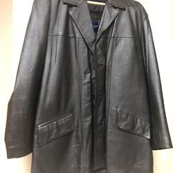 Men’s Leather Coat Large Tall