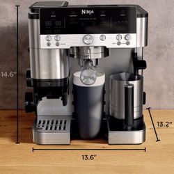 Ninja Luxe™ Café Premier Series 3-in-1 Espresso, Coffee and Cold Brew Machine, ES601