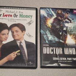 DVDs Lot Z lot of 2.  For Love Or Money. Doctor Who Series Seven Part Two 