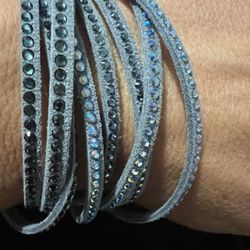 Swavorski Crystal wrap Bracelet Denim Blue 