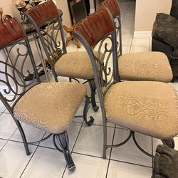 4  Antique solid wood chairs