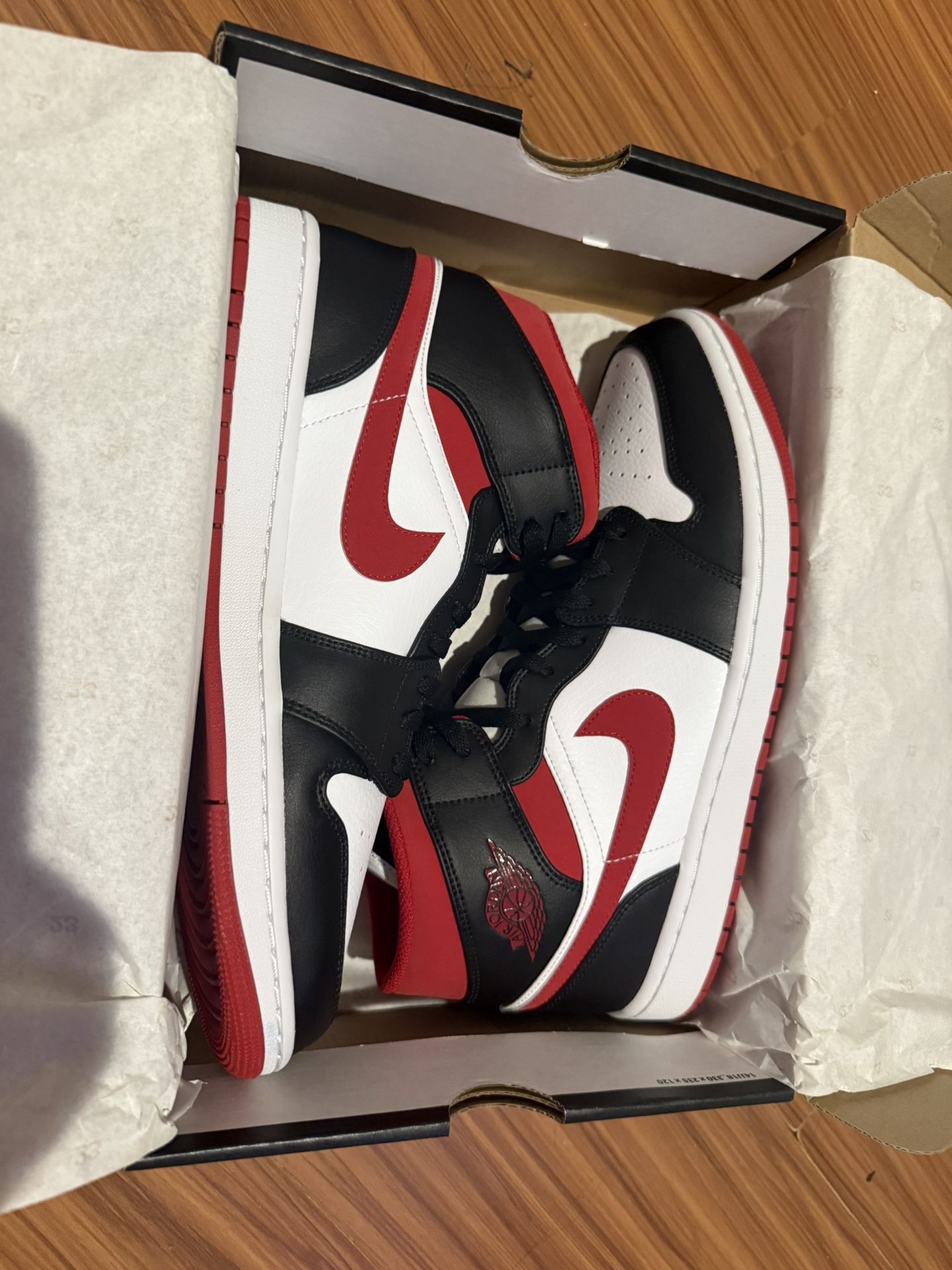 Jordan 1 Mid Black Gym Red – Size 11.5 (Brand New in Box)