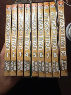 Attack on Titan Manga Volumes 1-8 and 29