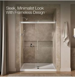 Kohler
Levity Plus 81-5/8" High x 59-5/8" Wide Sliding Frameless Shower Door with Clear Glass