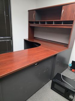 Bush Signature Series Office Desk and file cabinets