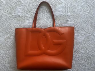 Large Orange Dolce & Gabbana DG Tote Bag 