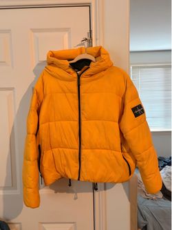 Womens Yellow puffer jacket