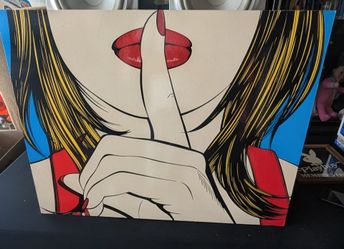 Vintage 1999 IKEA SOLMYRA Modern Pop Art *Ssshhh* Deborah AZZOPARDI Lips