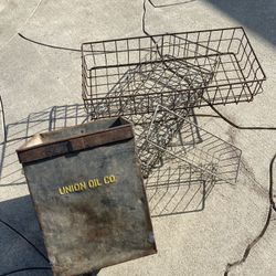 Vintage Metal Baskets 