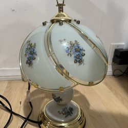 Vintage Floral Touch Lamp Porcelain Base