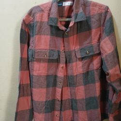 Men's Old Navy P L A I D Long Sleeve With Pockets Button Down Shirt Size Large 38 * 40 Excellent Condition