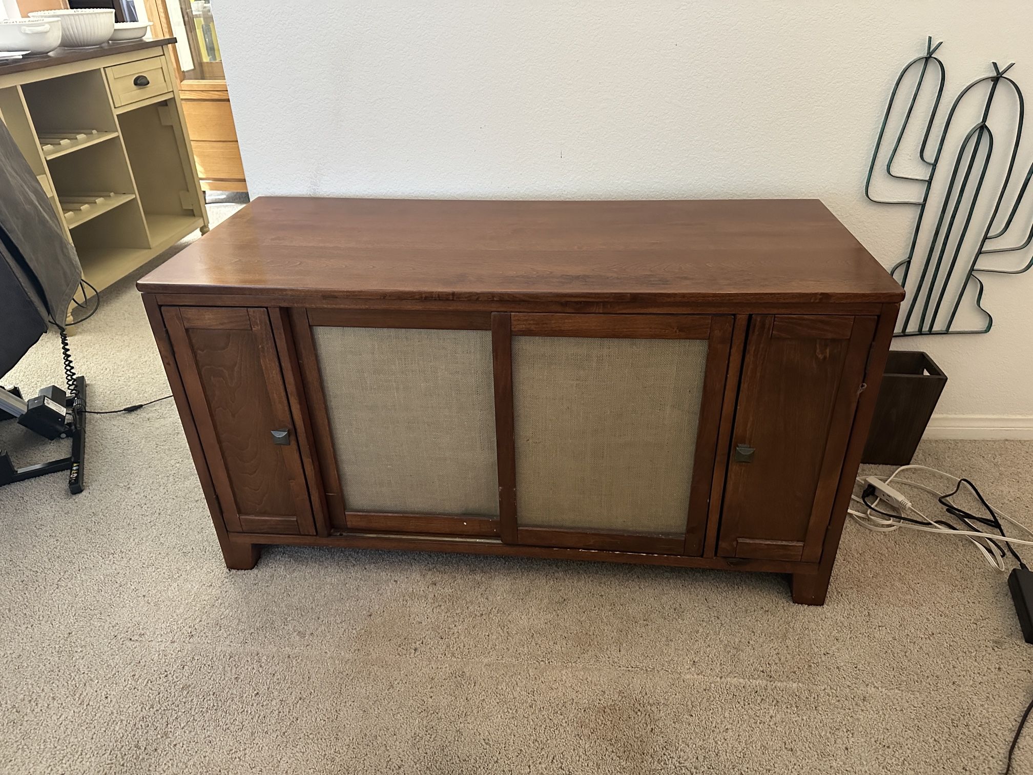 Sideboard Buffet Cabinet with 2 Sliding Doors Storage Console Cabinet for Entryway Living Room