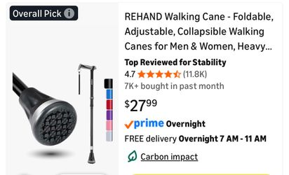 REHAND Adjustable Foldable Walking Cane