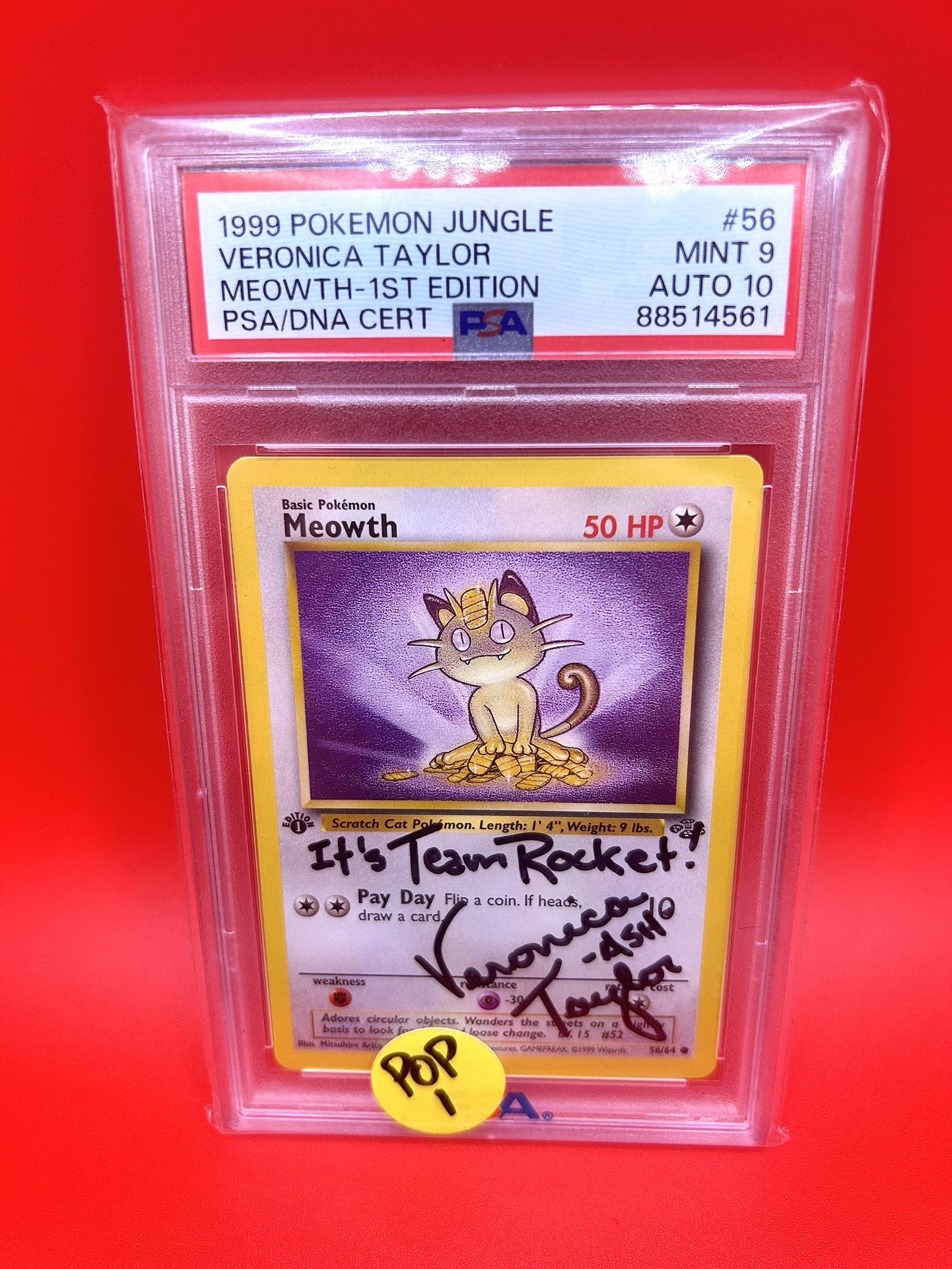 Pokémon Meowth PSA 10 PSA 9 Team Rocket!