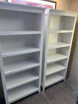 Pair Of White Office Storage - Adjustable Shelves Office Storage - Local Delivery for a Fee  - See My Items😃