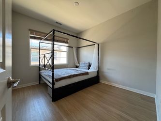 Black Queen Canopy Bed Frame