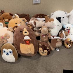 Squishmallows ( Brown And White Collection)