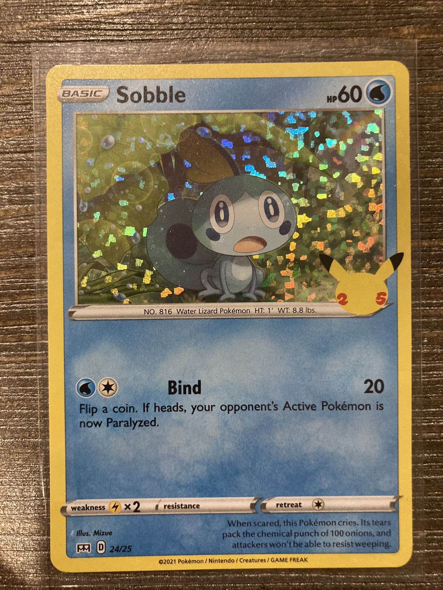 Sobble Holo McDonald’s Pokémon 25th Anniversary