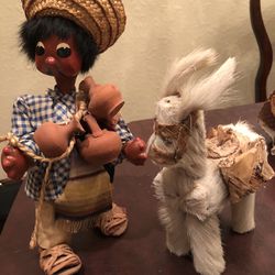 Vintage Mexican Doll And Mule