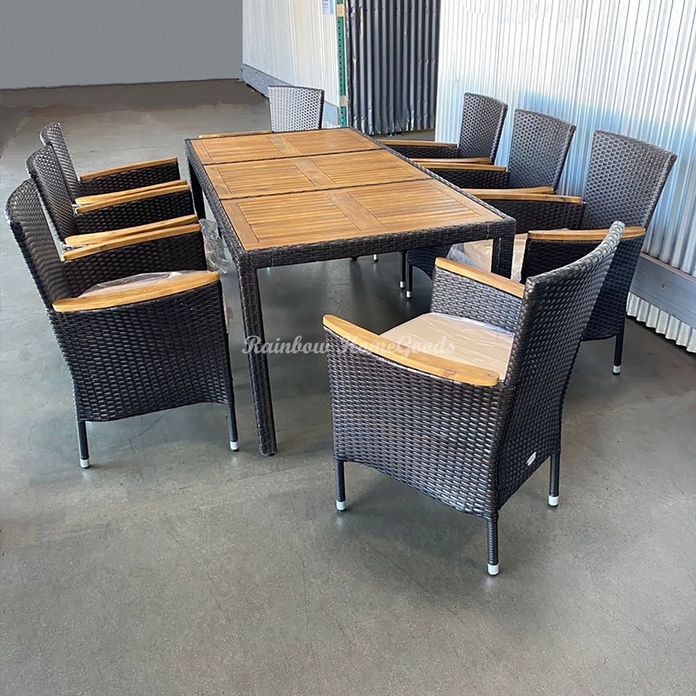 9pc Outdoor Patio Furniture Dining Table Set