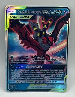 Non TCG Pokemon Yvetal & Umbreon Tag Team Fan Art Card